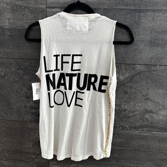 FREECITY Women's Str8up Golden Pins Sleeveless T-Shirt, Magical White Rabbit, NW - Picture 10 of 10